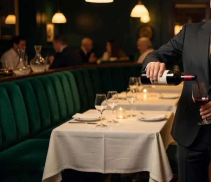 Sommelier de Meilleurindex en train de servir un vin